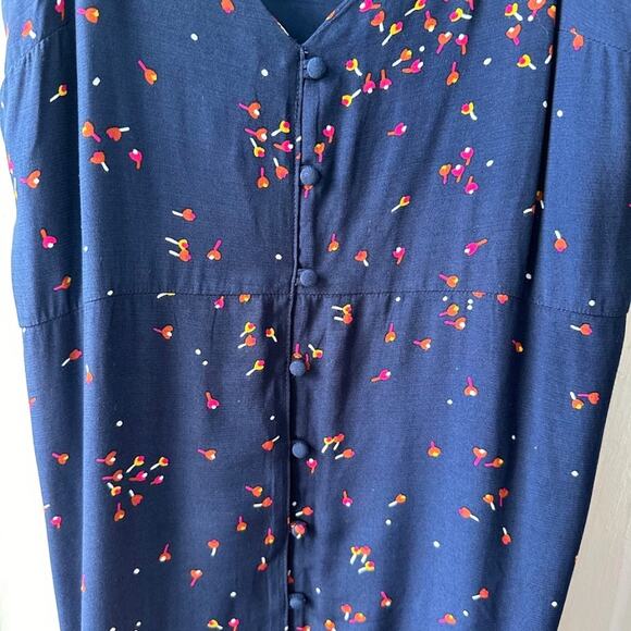 Gap Womens Navy Blue Mini Dress with Front Button Closure - Fully Lined - Size 6 - Picture 3 of 7